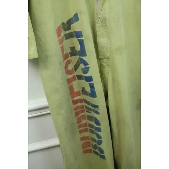 Vintage Jumpsuit Pit Crew Coveralls Panama Budweiser Cargo Ship? USA Made Worn - Picture 3 of 15